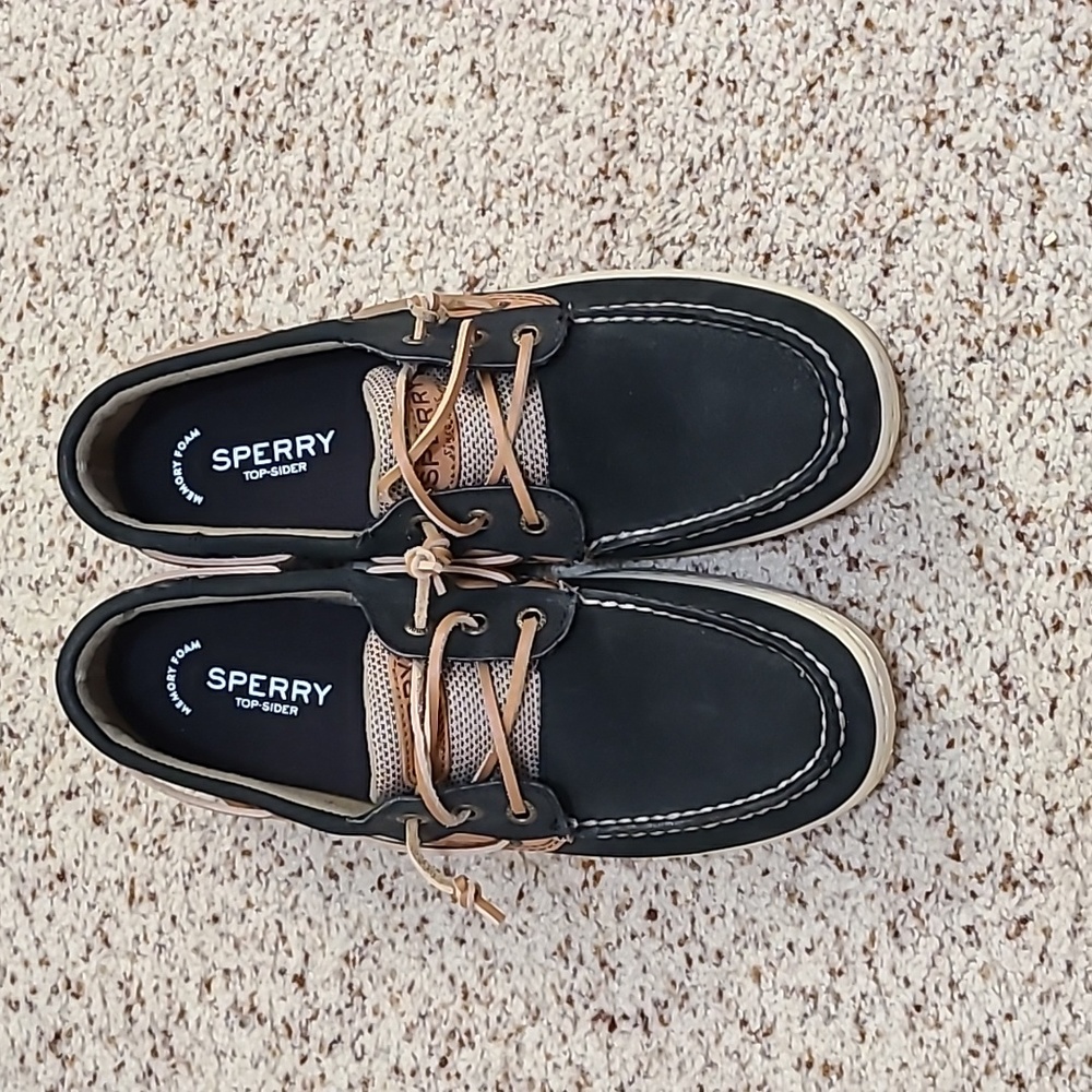 Women Sperry boat shoes size 10 black